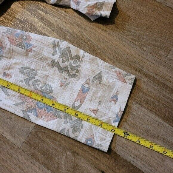 Vtg Aztec Southwestern Blazer Womens 20 XXL Lightweight Bohemian Pastel Earthy - Picture 11 of 11